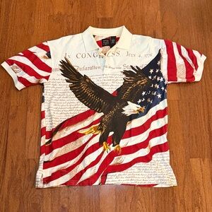 American Flag Eagle Polo Shirt